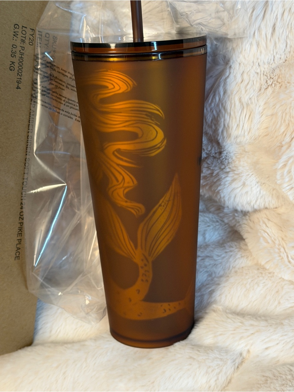 Starbucks Pike Place Amber Insulated Tumbler (24 oz) - Soft Touch Finish - Picture 2 of 5